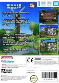 Box back cover for Brain Drain on the Nintendo Wii.